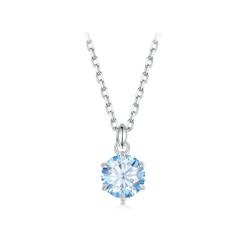 blue moissanite