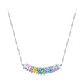 Personalized Birthstone Rainbow Smile Necklace