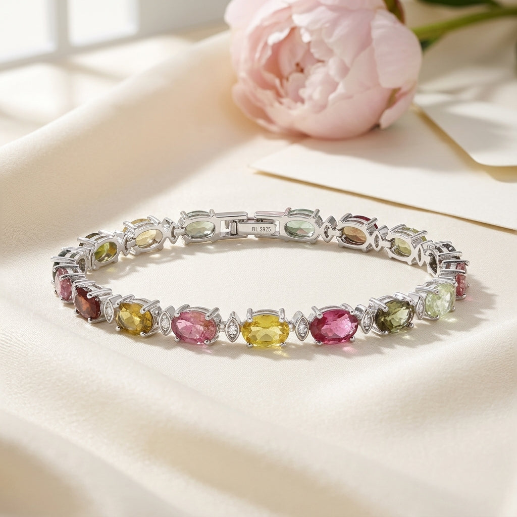 Oval Multi Tourmaline Bracelet