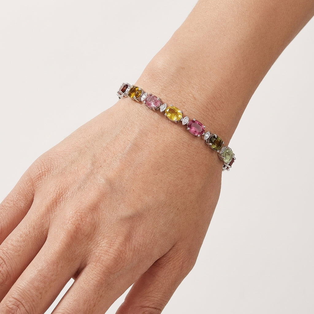 Oval Multi Tourmaline Bracelet