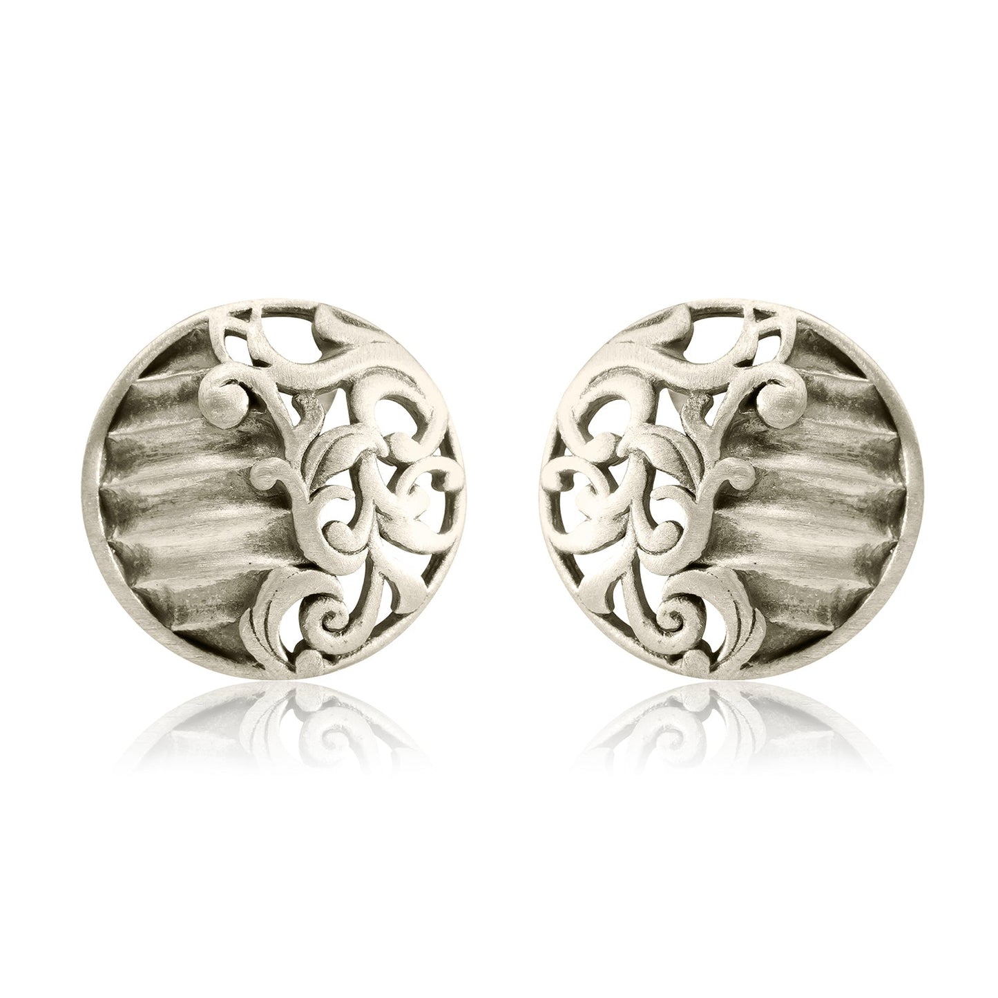 Cave Chronicles 925 Sterling Silver Chisel Grace Stud Earrings