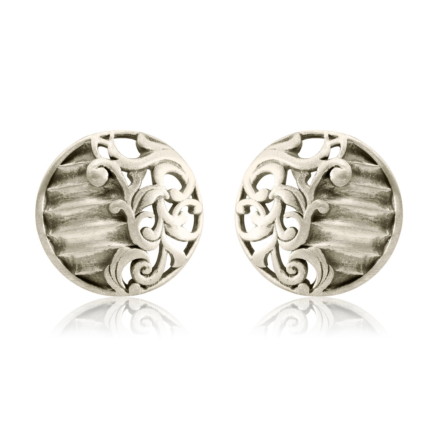 Cave Chronicles 925 Sterling Silver Chisel Grace Stud Earrings