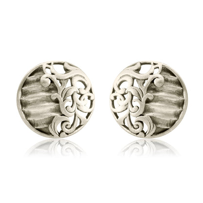 Cave Chronicles 925 Sterling Silver Chisel Grace Stud Earrings