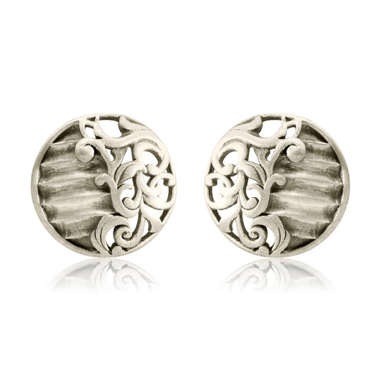 Cave Chronicles 925 Sterling Silver Chisel Grace Stud Earrings
